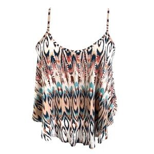 American Rag Tribal Adjustable Spaghetti Strap Top - Size Small